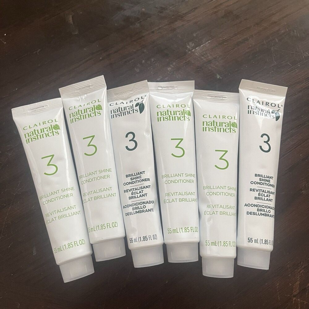 (6) Clairol Natural Instincts 3 Brilliant Shine Conditioner 1.85Fl Oz Each - New
